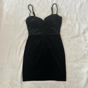 Women’s Mini black velvet dress size S like new